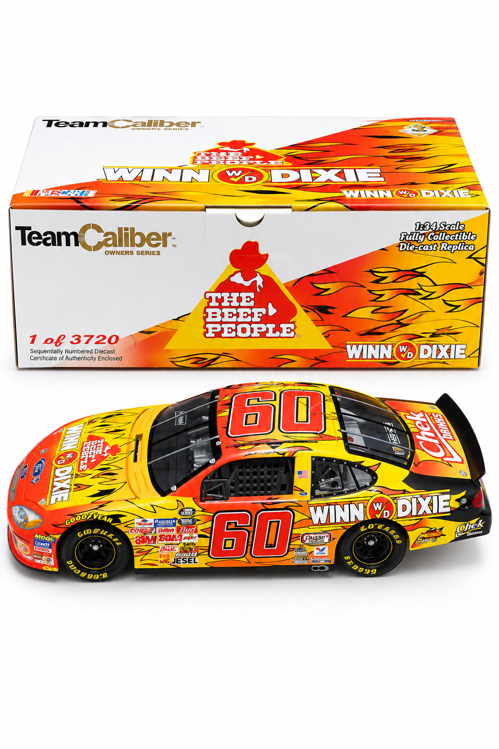 Mark Martin 2000 No. 60 Winn-Dixie Flame Ford Taurus 1:24 Diecast