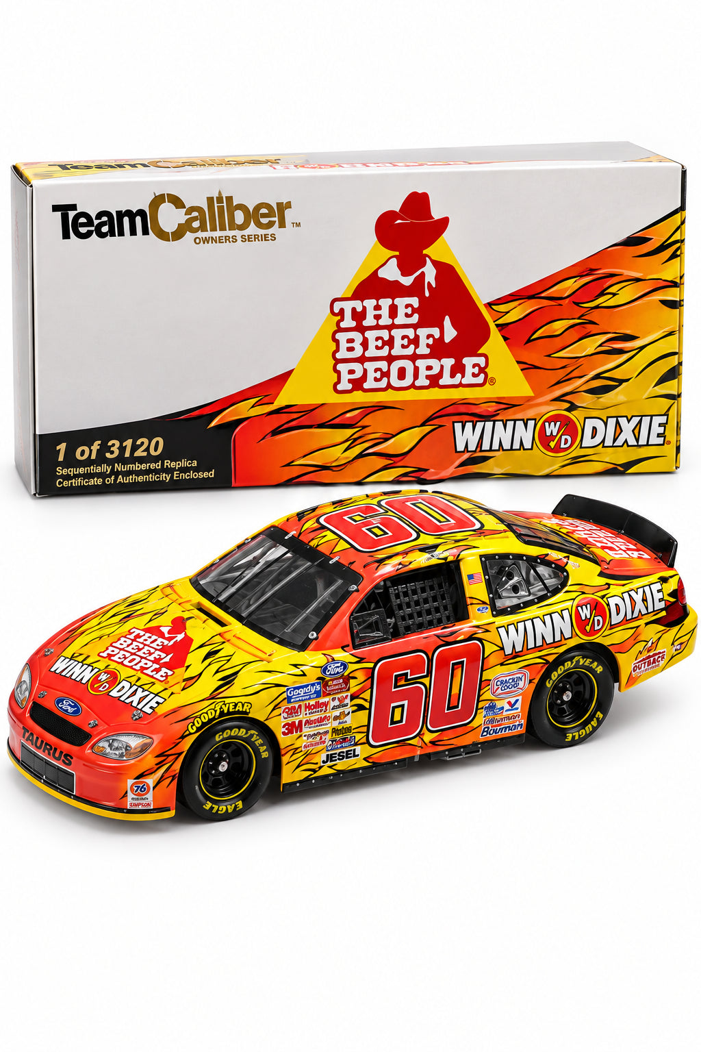 Mark Martin 2000 No. 60 Winn-Dixie Flame Ford Taurus 1:24 Diecast