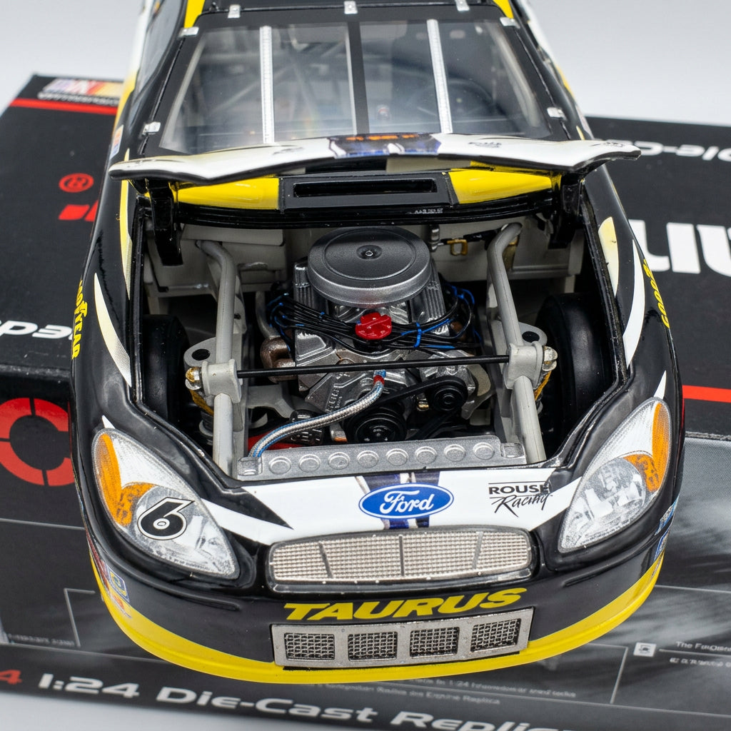 Mark Martin Batman Ford diecast with hood open showing engine