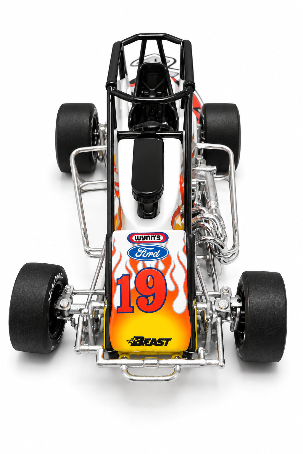 Overhead view of Tony Stewart No. 19 midget diecast