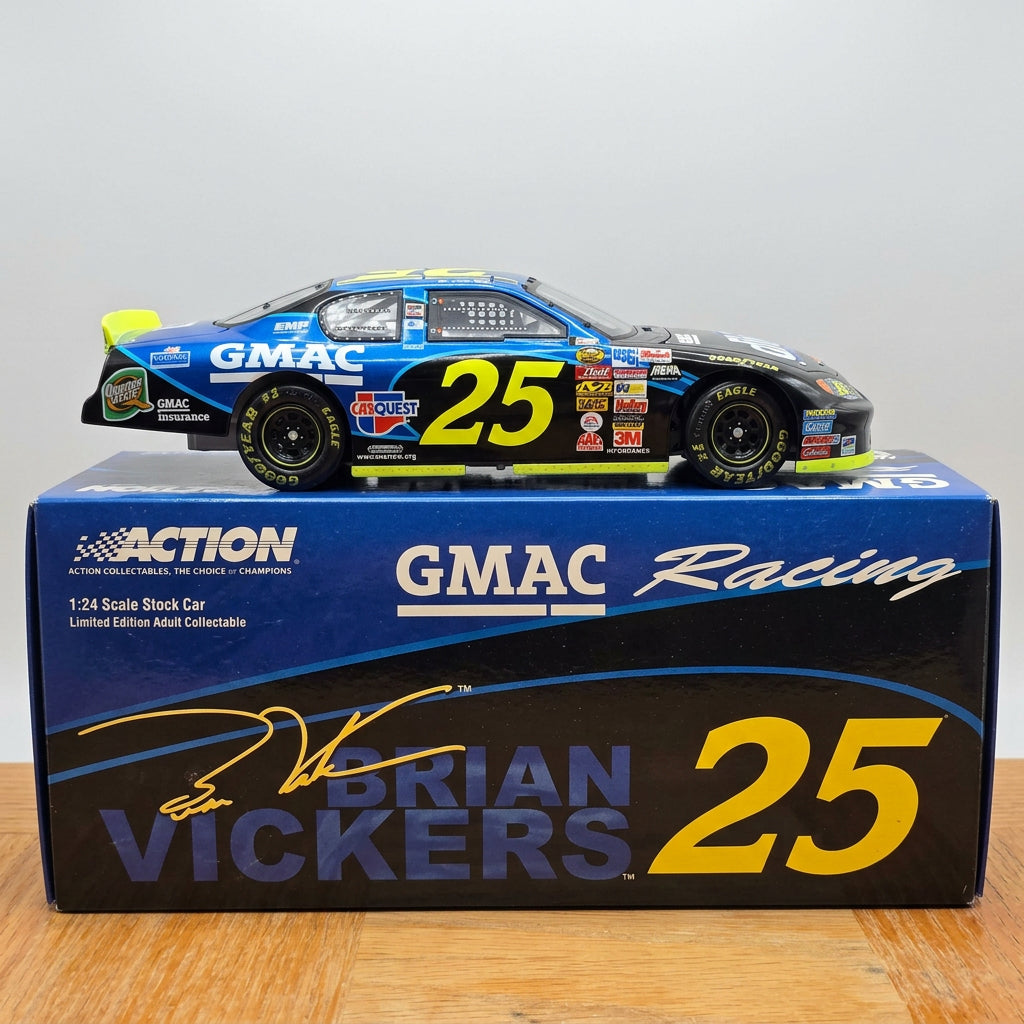 Brian Vickers No. 25 GMAC Monte Carlo side view with original box