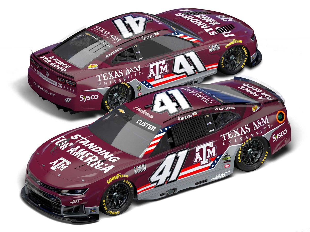 Cole Custer No. 41 Texas A&M "Standing for America" 1:64 Collector Hard Top