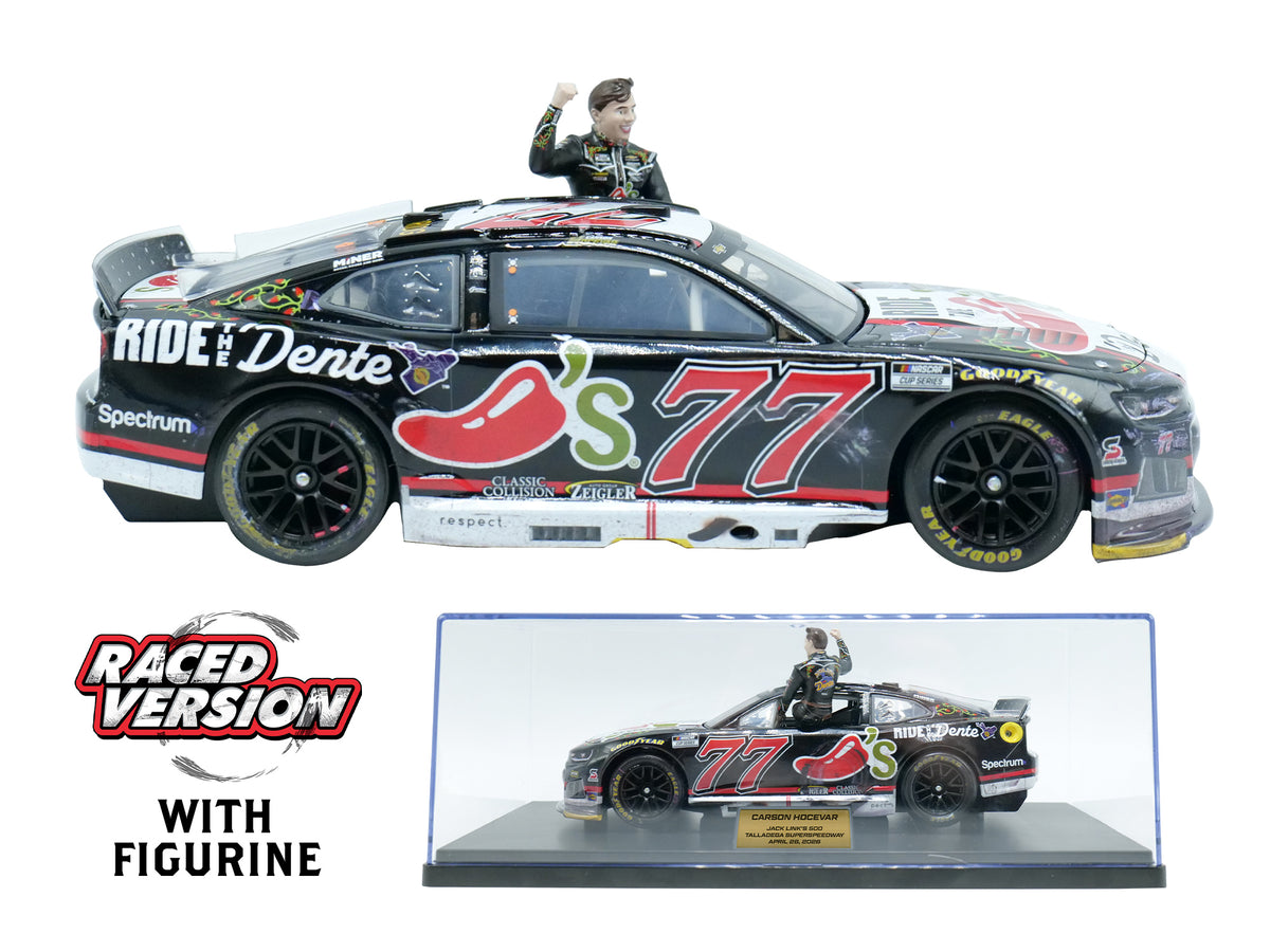 Carson Hocevar No. 77 Chili’s Talladega Win 1:24 Collector with Figurine